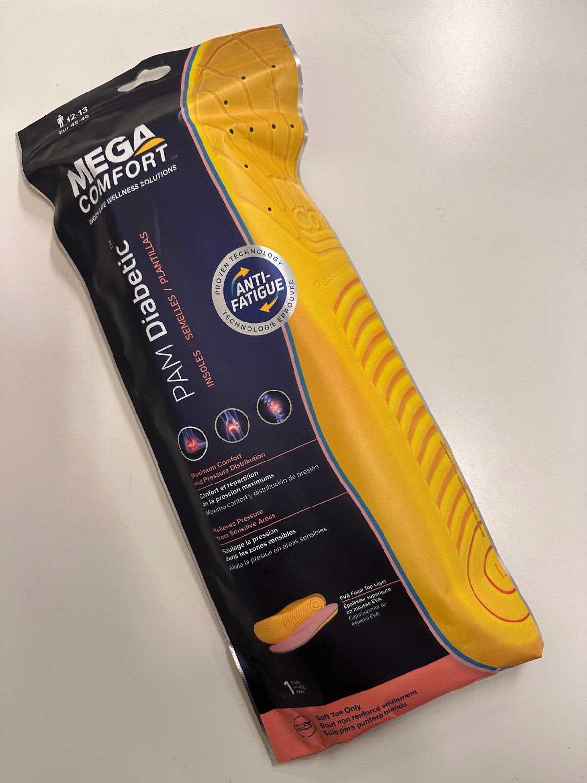 MEGA COMFORT Diabetic, kaksikerroksinen memory foam- pohjallinen