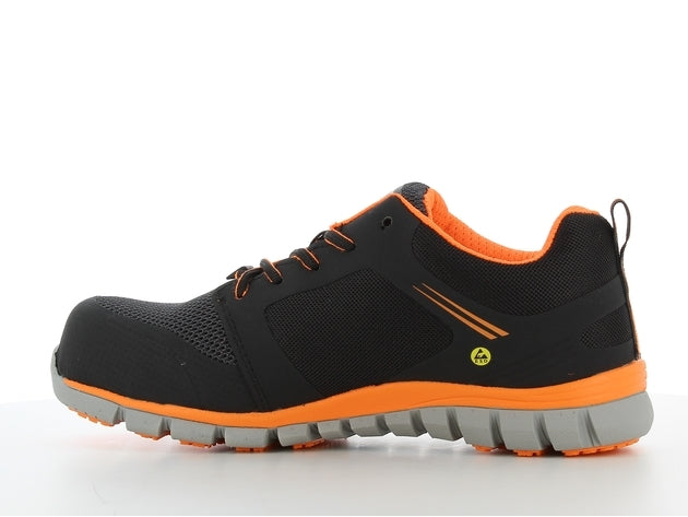 SAFETY JOGGER LIGERO S1P -TURVAKENKÄ, ESD mustaoranssi nauhat, POISTOTUOTE